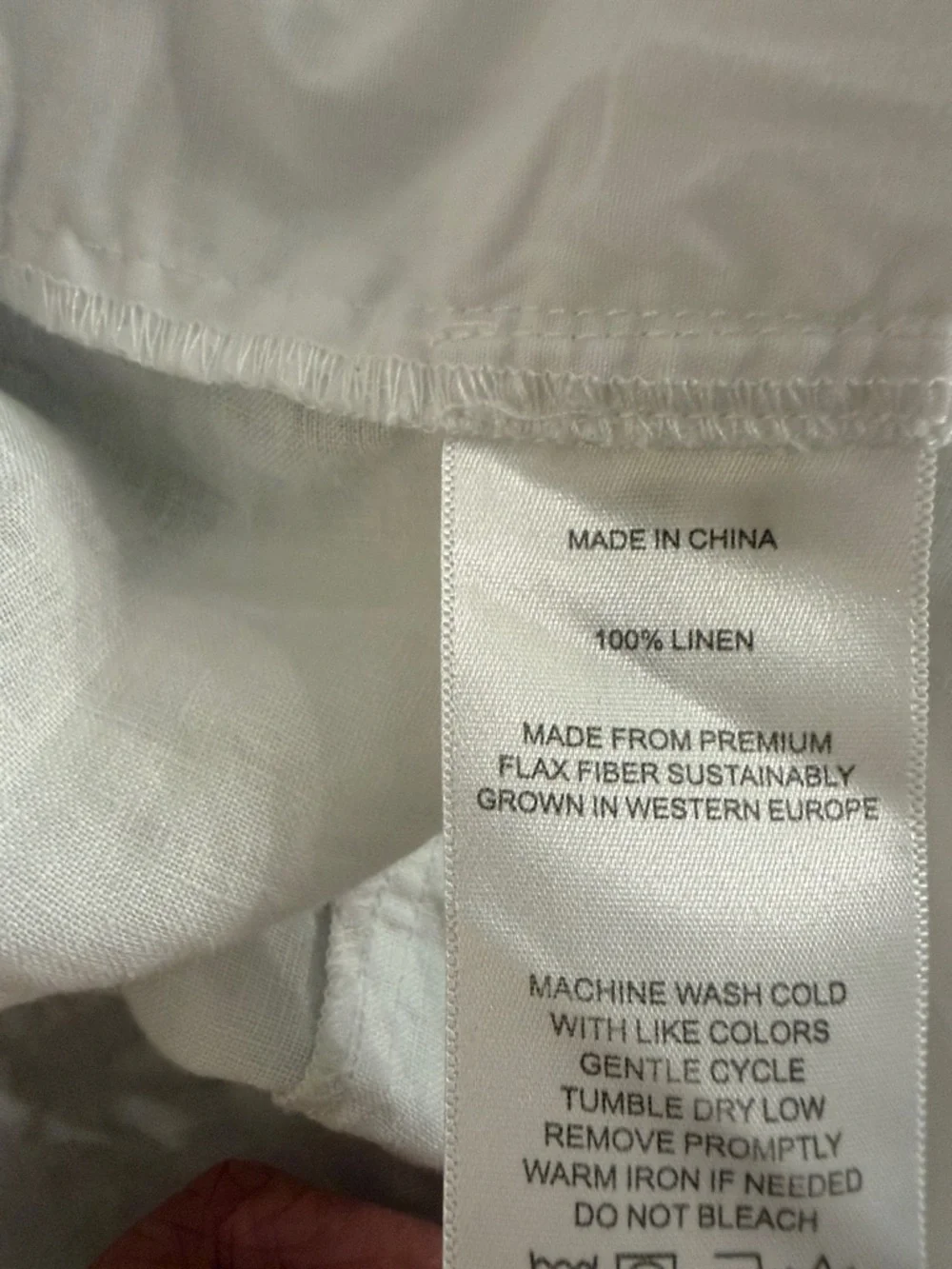 Quince White Sleeveless Pintuck Button Linen Dress size Large never worn - Picture 5 of 6